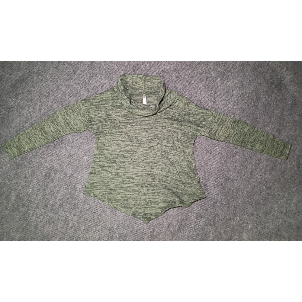 PerSeption Concepts Women's Green Cowl Neck Sweater Size Small